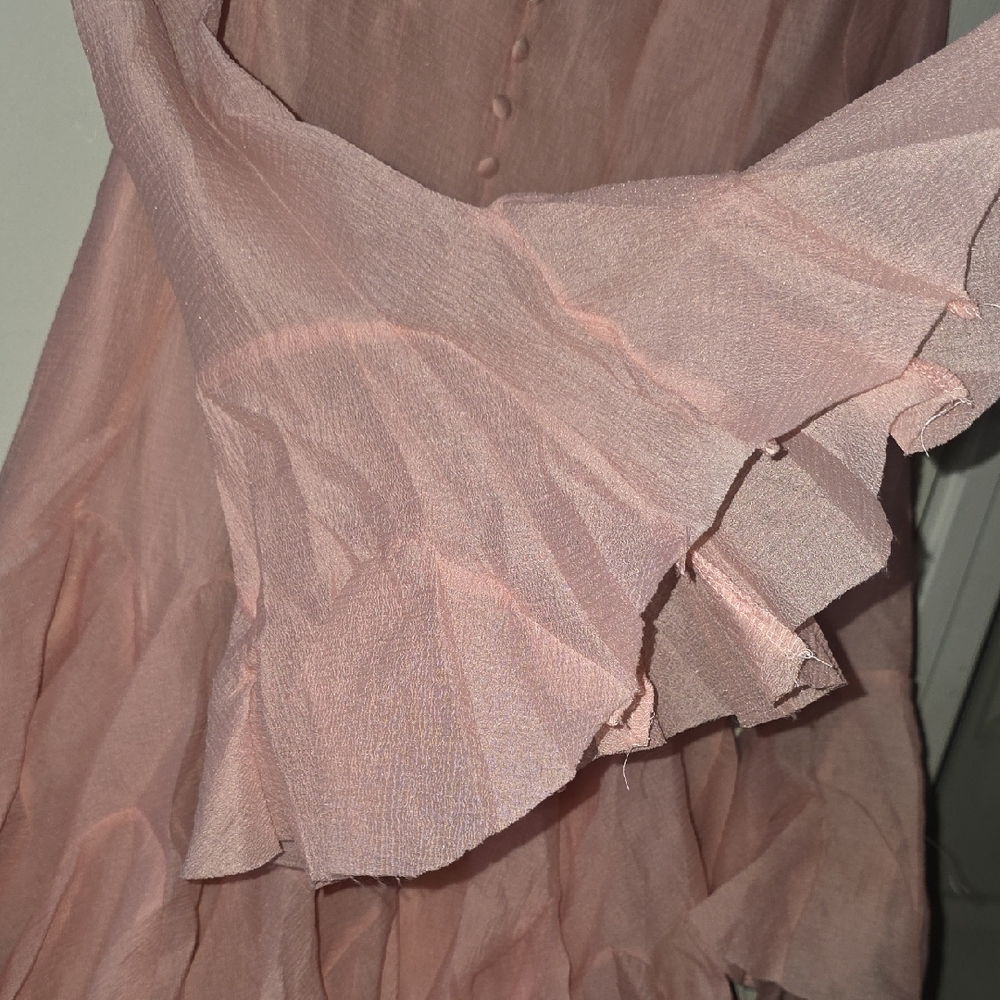 Stylish Pink Ruffle Dress - Picture 6 of 9
